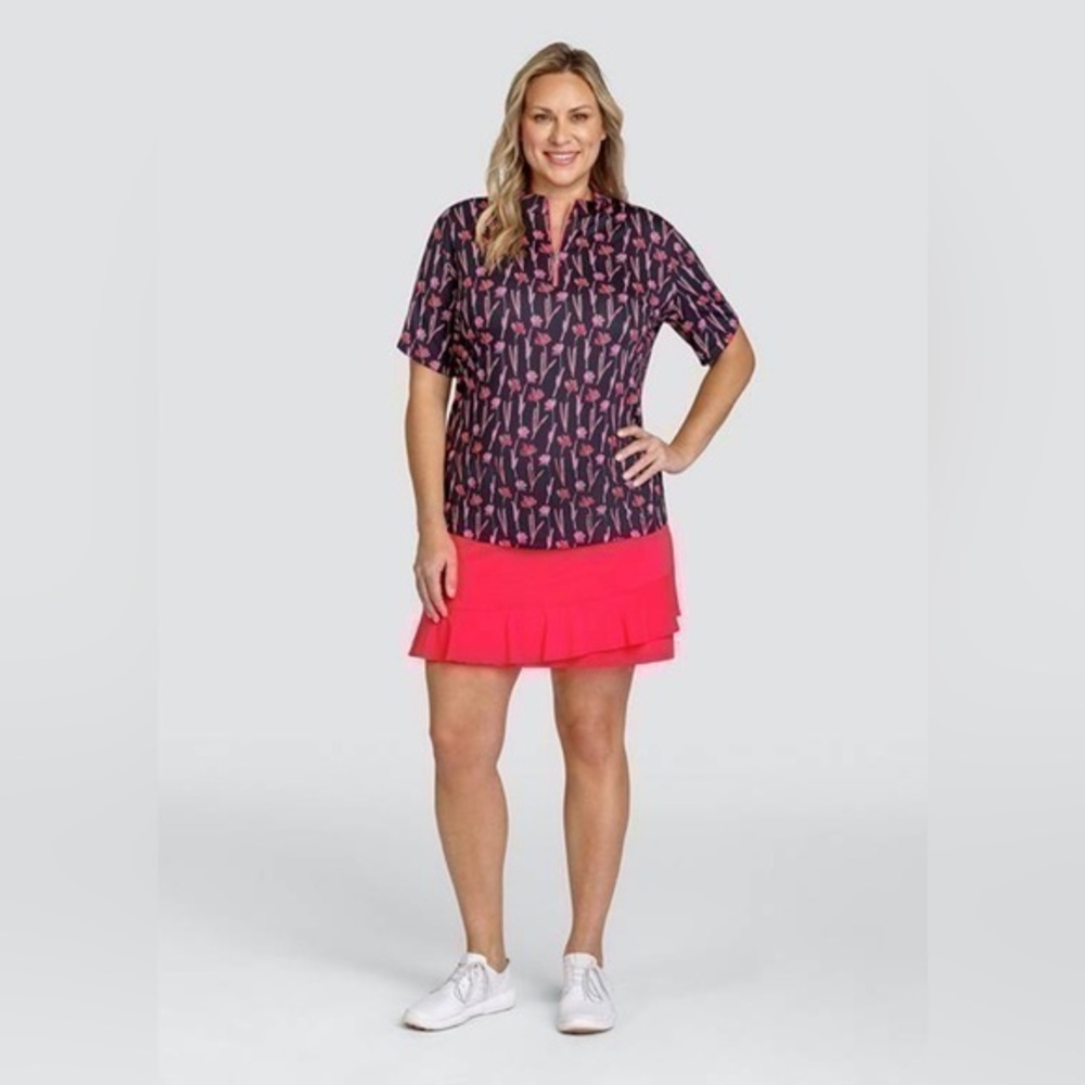 NWT Tail White Label women’s UPF 1/4 zip short sleeve golf shirt size XS